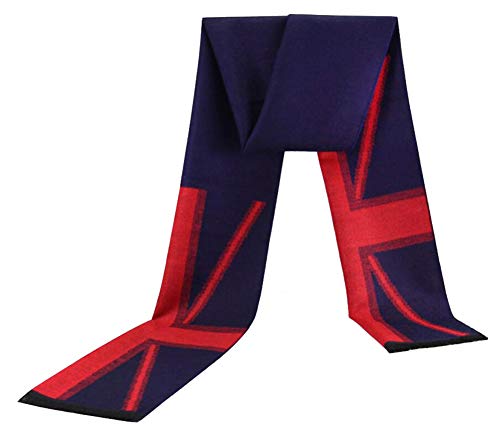 USA Flag UK Flag Mens Winter Warm Wool Knitted Scarf