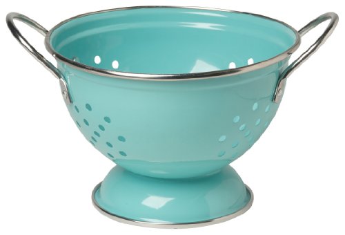 Now Designs Metal Colander, 1-Quart, Turquoise