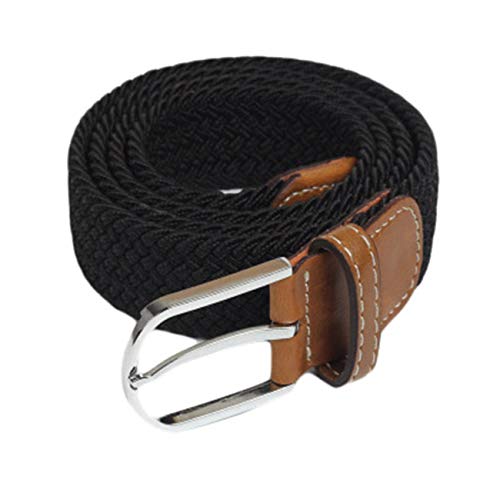Andongnywell Men Elastic Braided Belt Mens Stretch Woven Belt Casual Pin Buckle Belts Canvas Web Belts for Women/Junior