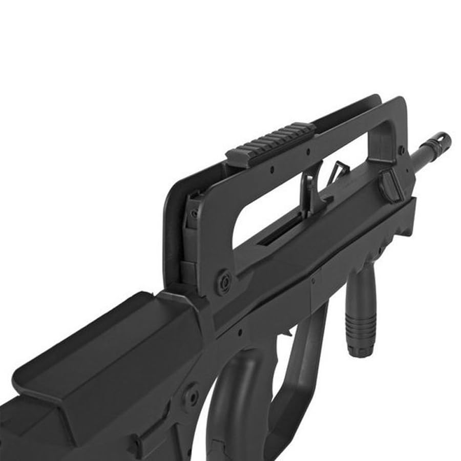 Double Eagle M46 Negra Muelle (6mm) | Rifle de Airsoft (Bolas de PVC) Calibre 6 mm + biberón 1000 Bolas 0,12g + Gafas de protección.