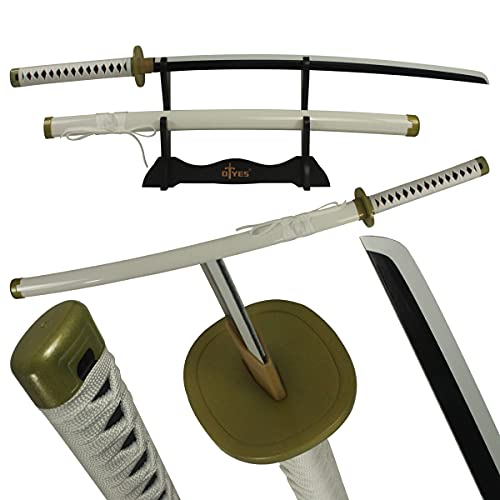 One Piece Sword Katana Swords Real Anime Sword,Bamboo Zoro Sword Enma Cosplay Sword Wado Ichimonji Sword/Kitetsu Sword/Yubashiri Sword/Shusui Sword (Wado Ichimonji Sword)