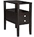 Crown Mark Matthew Chair Side Table, Espresso