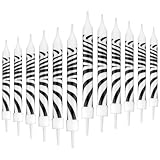 iNINGER Animal Printing Birthday Candles,12pcs Long Thin Party Candles for Cake,Happy Birthday Candles,Jungle Animals Cake Decorations,Cake Candles for Theme Birthday Wedding Decorations