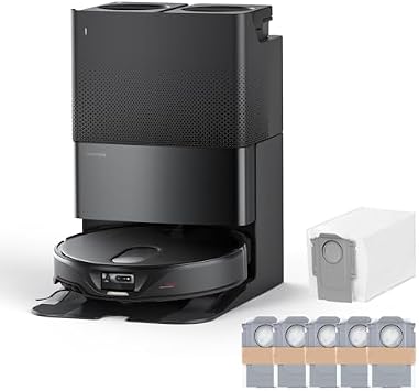 roborock Qrevo Slim Robot Vacuum and Mop with 6 Packs Disposable Dust Bags