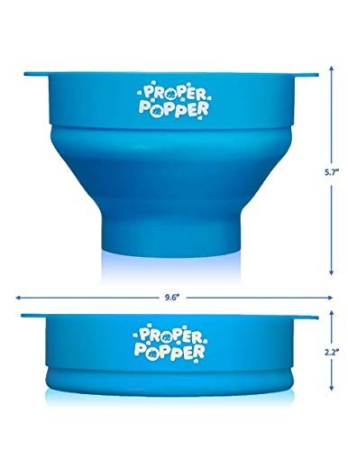 Image of The Original Proper Popper Microwave Popcorn Popper, Silicone Popcorn Maker, Collapsible Bowl BPA Free & Dishwasher Safe - (Turquoise)