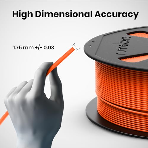 Image of NUMAKERS PLA+ 3D Printer Filament, 1.75mm, Dimensional Accuracy + /- 0.03 mm, 1 kg Spool (2.2 lbs), Compatible with Most FDM Printers (Fluorescent Orange)
