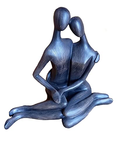 Excelente pareja de bronce - figura de escultura de color bronce ornamento de una pareja enamorada Cover