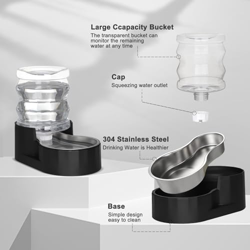 Fontaine à eau gravité 4L pour animaux idéale dans votre cuisine