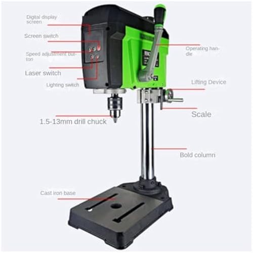 Mini Furadeira De Coluna De 400 W, Furadeira De Bancada De Alta Precisão Com Display Digital, 2500 R