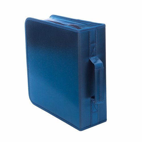 256 Capacity Cd/Dvd Case Wallet, Storage,Holder,Booklet By Rekukos（Blue） #TOP1