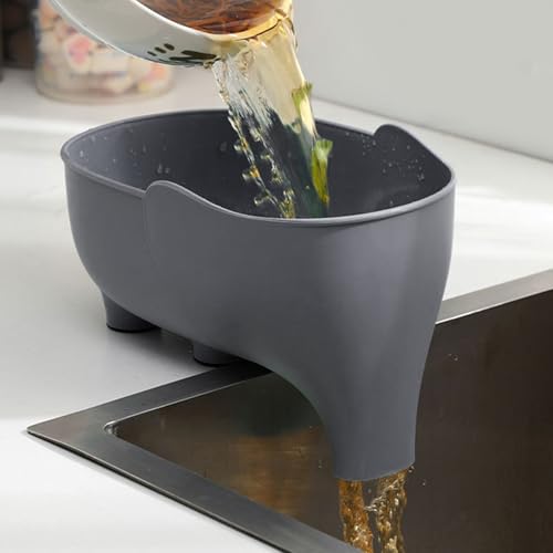 Colador para frutas y verduras en forma de elefante gris miniatura 3
