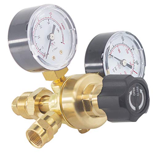 Rx Weld Argon Co2 Regulators Gauges Gas Welding Regulator Cga580 Compatible With Miller Lincoln Mig Tig Weld 0-4500Psi / 0-10Bar #TOP3