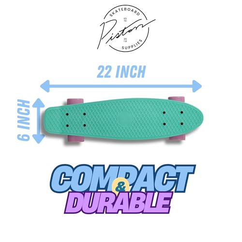 Image of Mini Cruiser 22 Inch for Beginners /Kids (Pastel Mint /Pink) | Skate Supply India