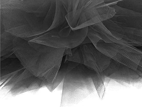 Obbue Women's Short Vintage Petticoat Skirt Ballet Bubble Tutu Multi-Colored Black Medium #TOP1