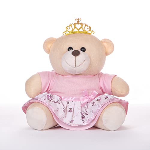 Kit De 2 Ursinhos Príncipe Princesa Realeza Casal Pelúcia Menino Menina Decoração Quarto Bebê Baby T