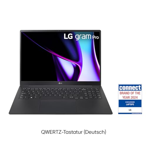 2024 LG gram Pro 16 Zoll Notebook - 1199g Intel Core Ultra7 Laptop (32GB RAM, 2TB Dual SSD, 24,5h Akkulaufzeit, IPS Panel Anti-Glare Display, Win 11 Home) - Schwarz – Bild 3
