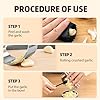 2026 New Garlic Press 304 Stainless Steel, Garlic Press Rocker Set Kitchen Gadgets Garlic Mincer Garlic Crusher, Heavy Duty Mincer Tool Garlic Chopper Garlic Presser Mincer #3