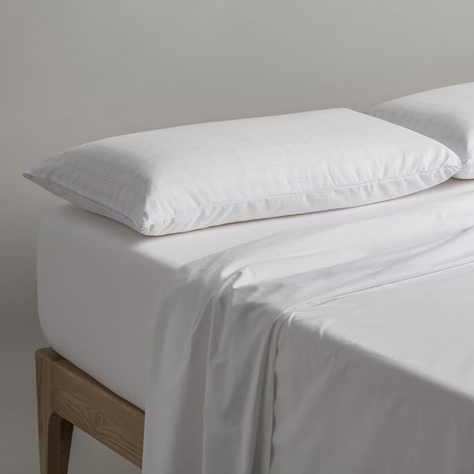 DRIMZEN Almohada de Látex Natural, 70-75 cm, Doble Funda Anti-Estrés, Núcleo Perforado Transpirable (70 cm)