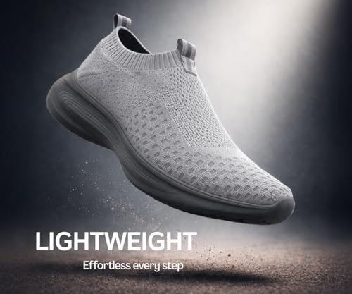 Image of Kraasa Trial Running Shoes with Lightweight Memory Insole | Breathable, Anti-Skid Knit Sneaker, Walking & Gym Shoes