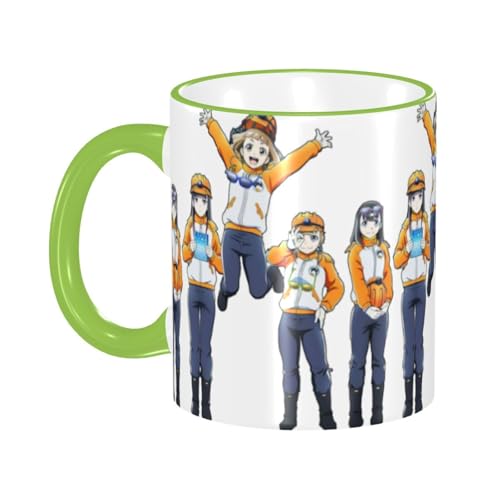 宇宙よりも遠い場所 セラミックマグカップ 食器 大容量コーヒーカップ 330ml 耐熱 おしゃれなマグカップ オフィスホーム用 プレゼントに最適 再利用可能 ギフト 男女兼用 Green
