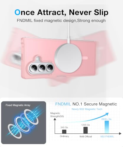 Image of NO.1 Magnetic for Samsung Galaxy Z Fold 8 Ultra Case with MagSafe | [Military Grade Drop Tested][Translucent Matte][Anti-Fingerprint]Soft Silicone Bumper for Samsung Fold 8 Ultra Case Slim,Pink