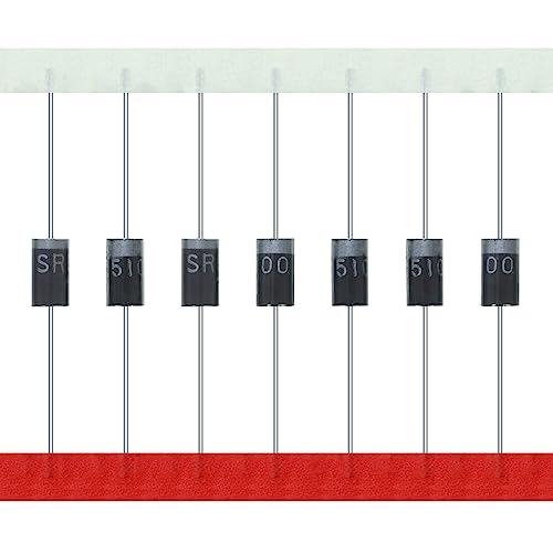 AUKENIEN - AUKENIEN SR5100 SB5100 Diode de Redresseur Barrière Schottky 5A 100V DO-201AD / DO-27 5 Ampères 100 Volt Electronique Diodes Axiales (Lot de 20 Pièces)