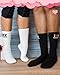 Eurzom 2 Pairs Valentine's Day Boyfriend Gifts Funny Couple Socks for Him Her Boyfriend Girlfriend Anniversary Birthday Gifts(I Love My Girlfriend,I Love My Boyfriend)