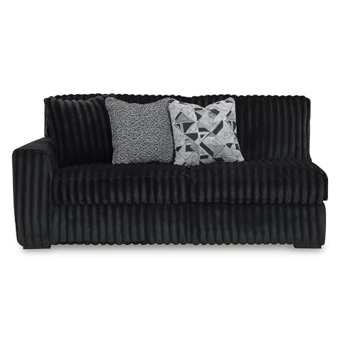 Image of Signature Design by Ashley Midnight-Madness Modern Sectional Sofa with Jumbo Corduroy Upholstery, Deep Cushions, Comfortable Couch for Living Room, 160' W