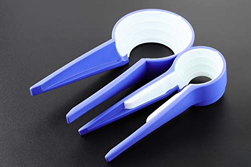 Seki Japan Multi Function Bottle Cap Opener, 2 Size Rubber Grip Jar Opener, Blue Plastic Handle Remove Stubborn Lids Kitchen Gripper, For Elderly, Women, Children #TOP6
