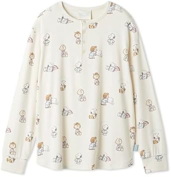 新品完売ジェラートピケレディースPEANUTSオリジナルアート総柄ロングTシャツ Amazon | [ジェラート ピケ] 【PEANUTS】オリジナルアート 総柄プル