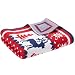 Blueberry Pet Super Soft Cozy Ugly Christmas Reindeer Knitted Throw Blanket, 50” x 60”, Tango Red & Navy Blue