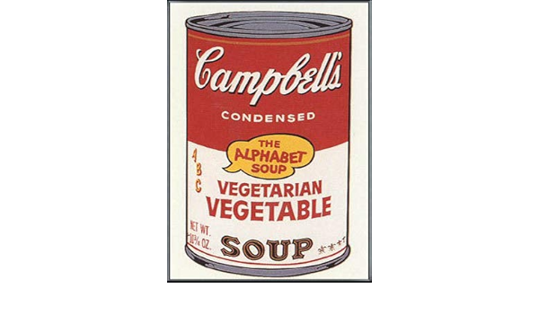 額装品/Sunday Bキャンベル缶 Ⅱ Vegetarian/ウォーホル