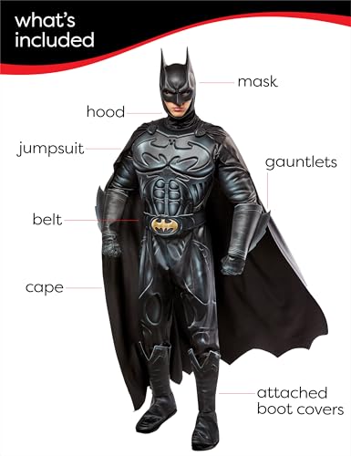 DC Comics Batman Forever Deluxe Padded Costume Jumpsuit for Men