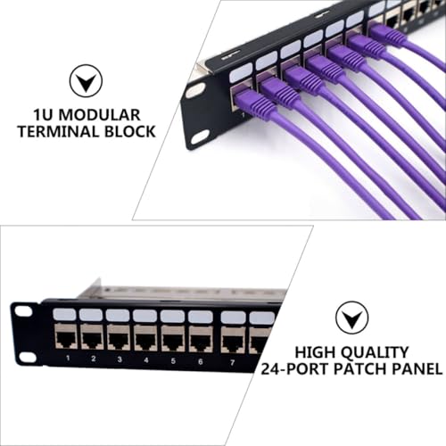 Panel de conexiones para gestión de cables Cat 6a en rack de 19 pulgadas 6