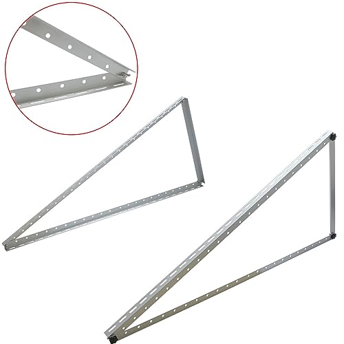Power Werk - Halterung für Solarpanel Aufständerung bis 118 cm Flachdach PV Solarmodul | Verstellbar 0-90° | Set | Aluminium | Montagematerial