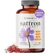 Optimal Prime Saffron Supplement - 100% Pure Saffron Extract 88.5mg - Helps Support Optimal Mood,...