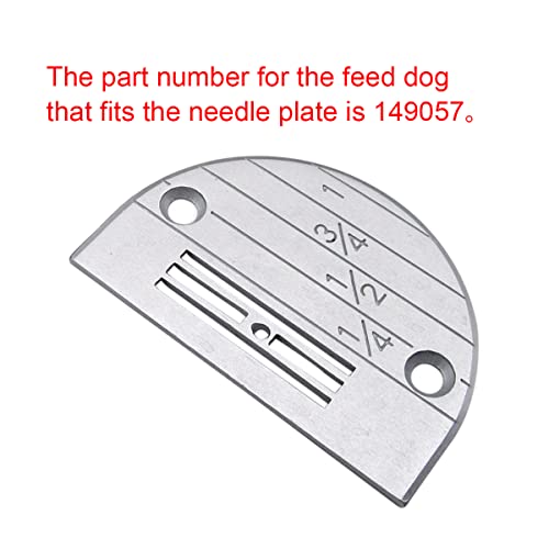 CKPSMS Marca – Placa de agulha para máquina de costura industrial #147150LGW – De leve a médio, comp