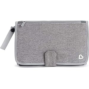 Munchkin Portable Diaper Changing Kit with Changing Pad and Wipes Case, Grey