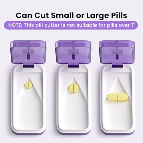 Image of Pill Cutter Splitter for Large or Small Pills, Precision Pill Splitters for Cutting Multiple Pills /Supplement /Medication /Vitamins