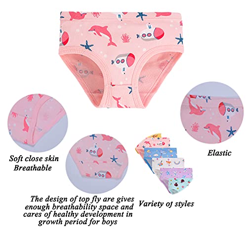 Baby Soft Cotton Panties Little Girls'briefs Toddler Underwear (Pack Of 6) 5-6Yrs Mixed Colour #TOP1