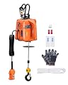Happybuy 3-in-1 Electric Hoist Winch, 1100 lbs Capacity, 1500W Portable Power Winch, 30 ft Lifting Height, 16 ft/min with Wire and Wireless Remote Control