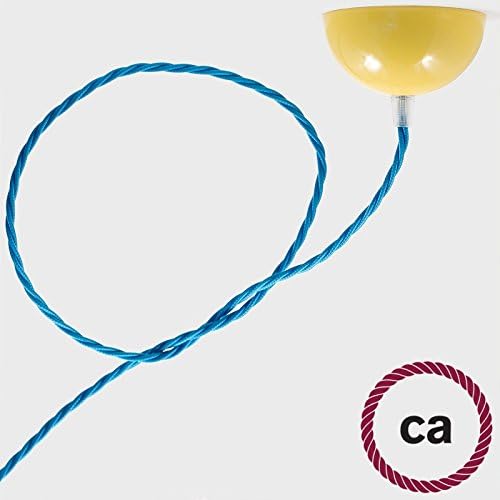 CA Creative Cables Light Blue Rayon Covered Twisted Electric Cable 2x18 AWG - TM11-164ft, 2 x 18 AWG