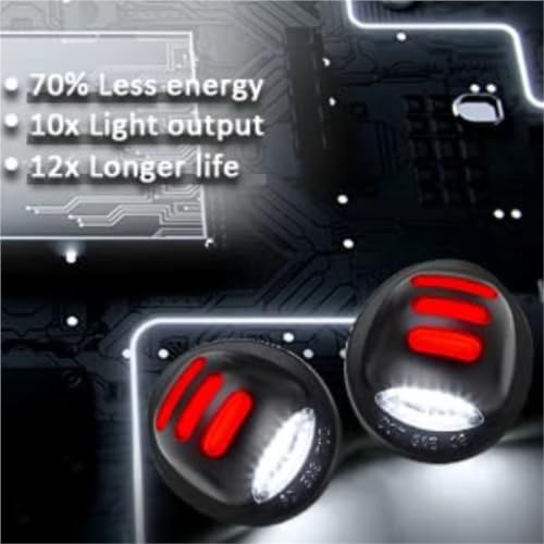Luces LED de matrícula auto Ford Bronco Expedition lámparas de cola freno 6