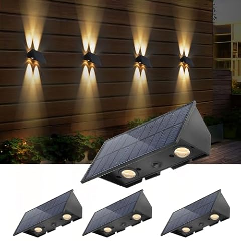 Lightess Solar Outdoor Wall Lights 4 Pack Cover