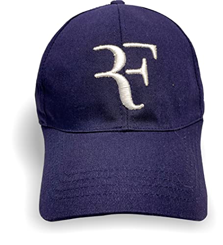 RUBEND Casual Sports Baseball Cap RF | Unisex Stylish UV Protection Flex and Fit with Adjustable Strap Sport RF Caps for Man and WomenRF (Navy Blue)