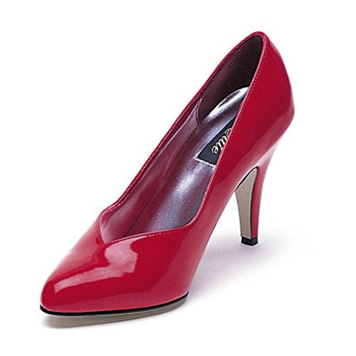 Women's 4 Inch Heel D Width Pumps (Red;13)