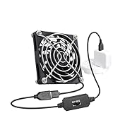 GDSTIME USBファン 8010 8cm 80mm x 10mm 5V DC ミニ送風機 冷却ファン 卓上扇風機多用途扇風機 3段階速度制御