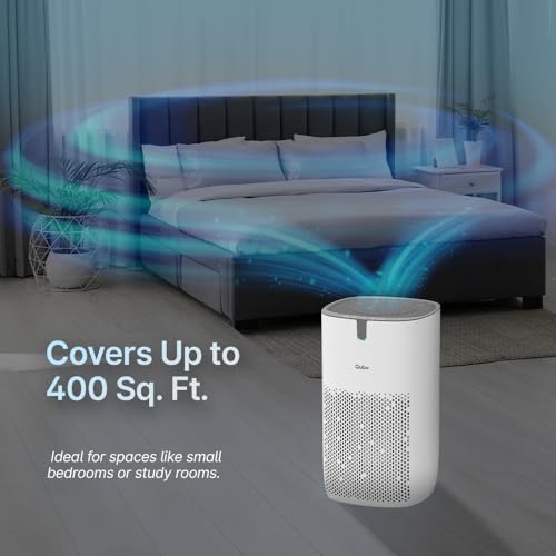 Image of Qubo Smart Air Purifier Q400 for Home by Hero Group | Up to 400 Sq Ft | 99.99% Allergen Removal | True HEPA13 | 9000 Hrs Filter Life | App & Voice Control