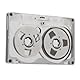 Reel to Reel Blanko Tonkassettenband, 55 Minuten DIY Musikaufzeichnungsband, Aluminiumlegierungsgehäuse mit Bunten Metallbeschichteten Rädern (Silberrahmen, Silberplatte)