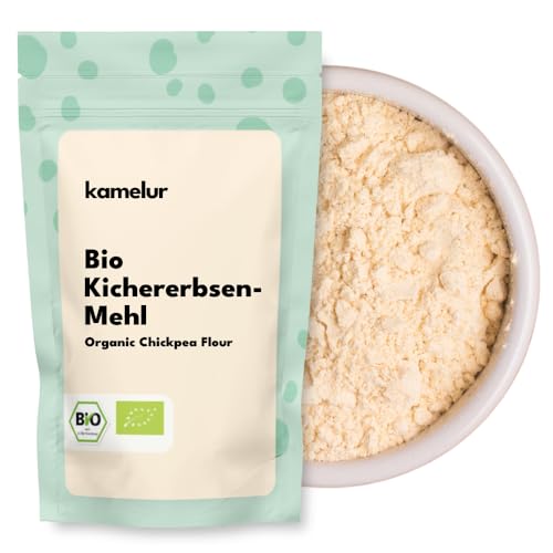 Kamelur 1kg BIO Kichererbsenmehl – Biologische Hülsenfrüchte gemahlen ohne Zusätze, für Falafel & mehr - Kichererbsen Mehl